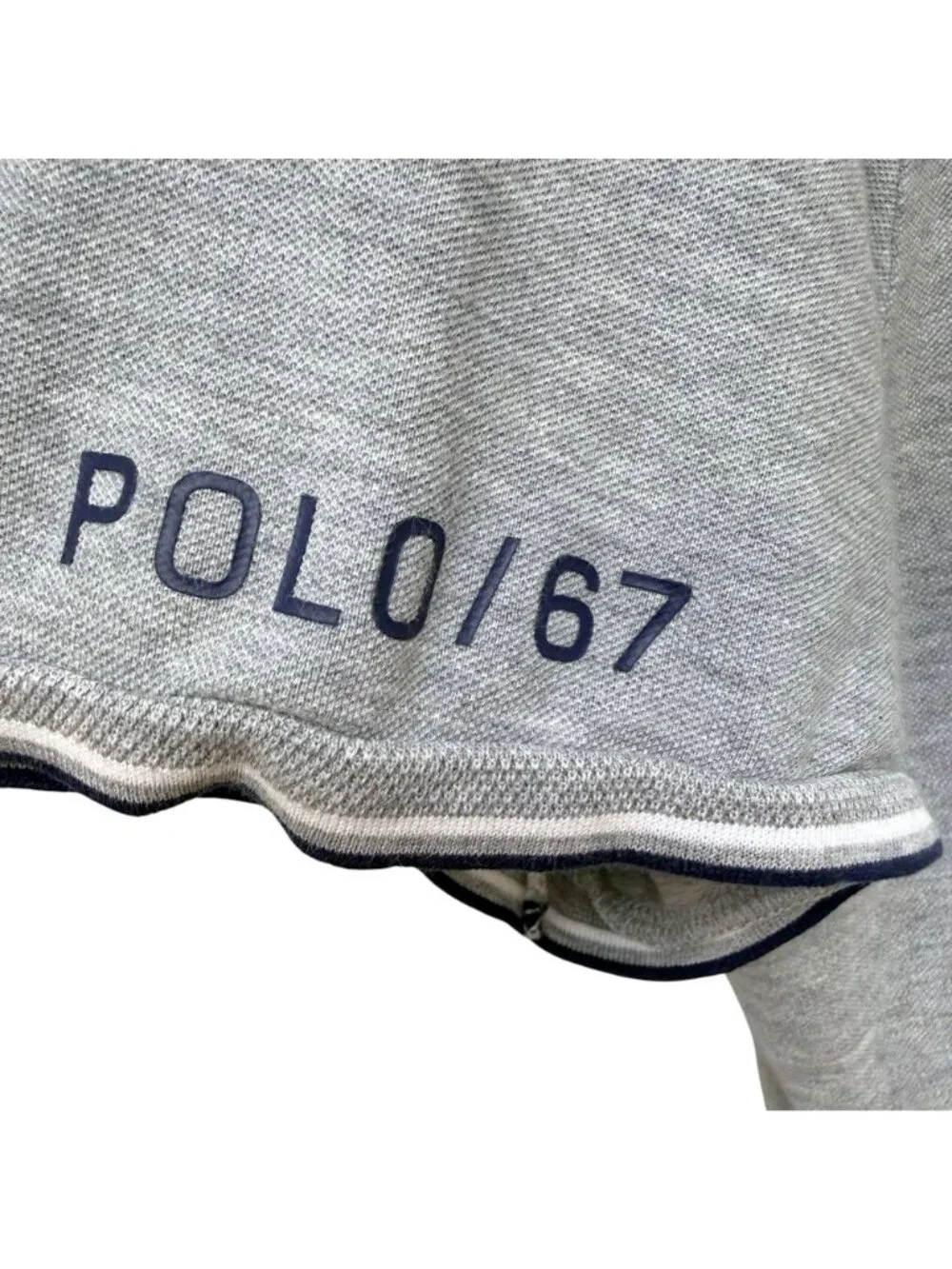 POLO Ralph Lauren Mens XXL Gray Polo Shirt Cotton 67 Graphic Pony Logo